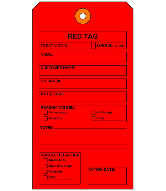 Quarantine Red Tags - 3 3/4