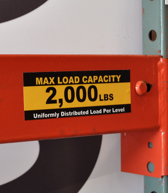 2" x 6" Adhesive Max Load Label - T2
